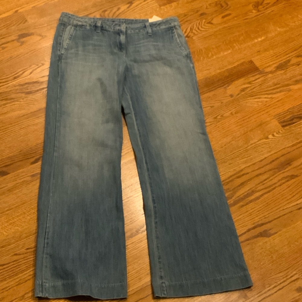 Talbots Women's Flare Wide Leg Jeans - Blue